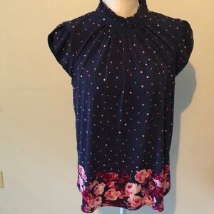 Elle blouse with Victorian ruffle collar. Sz sm